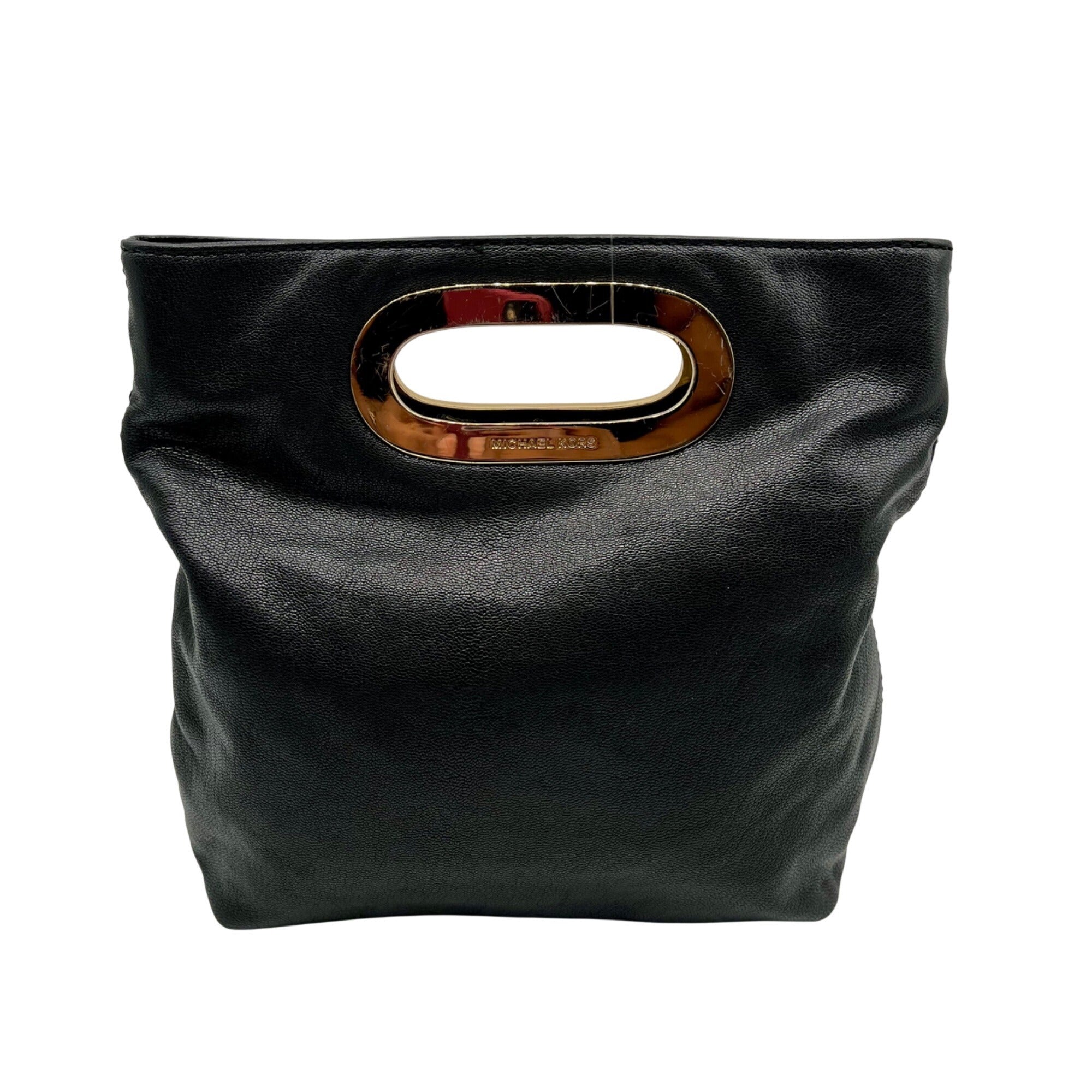 Michael Kors Black Leather Berkley Clutch