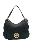 Michael Kors Black Pebbled Leather Convertible Shoulder Bag