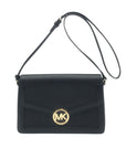 Michael Kors Black Pebbled Leather Jessie Shoulder Bag