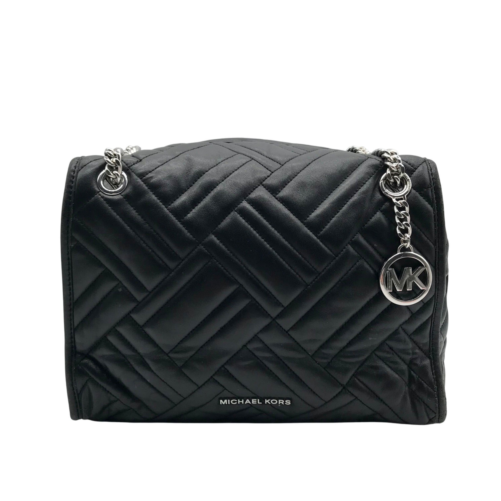 Michael Kors Black Quilted Leather Kathy Shoulder Bag