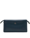 Michael Kors Blue Leather Wristlet Bag