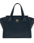 Michael Kors Blue Pebbled Leather Small Satchel Bag 