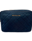 Michael Kors Blue Quilted Nylon Crossbody Bag