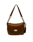 Michael Kors Brown Bedford Pebbled Leather Shoulder Bag