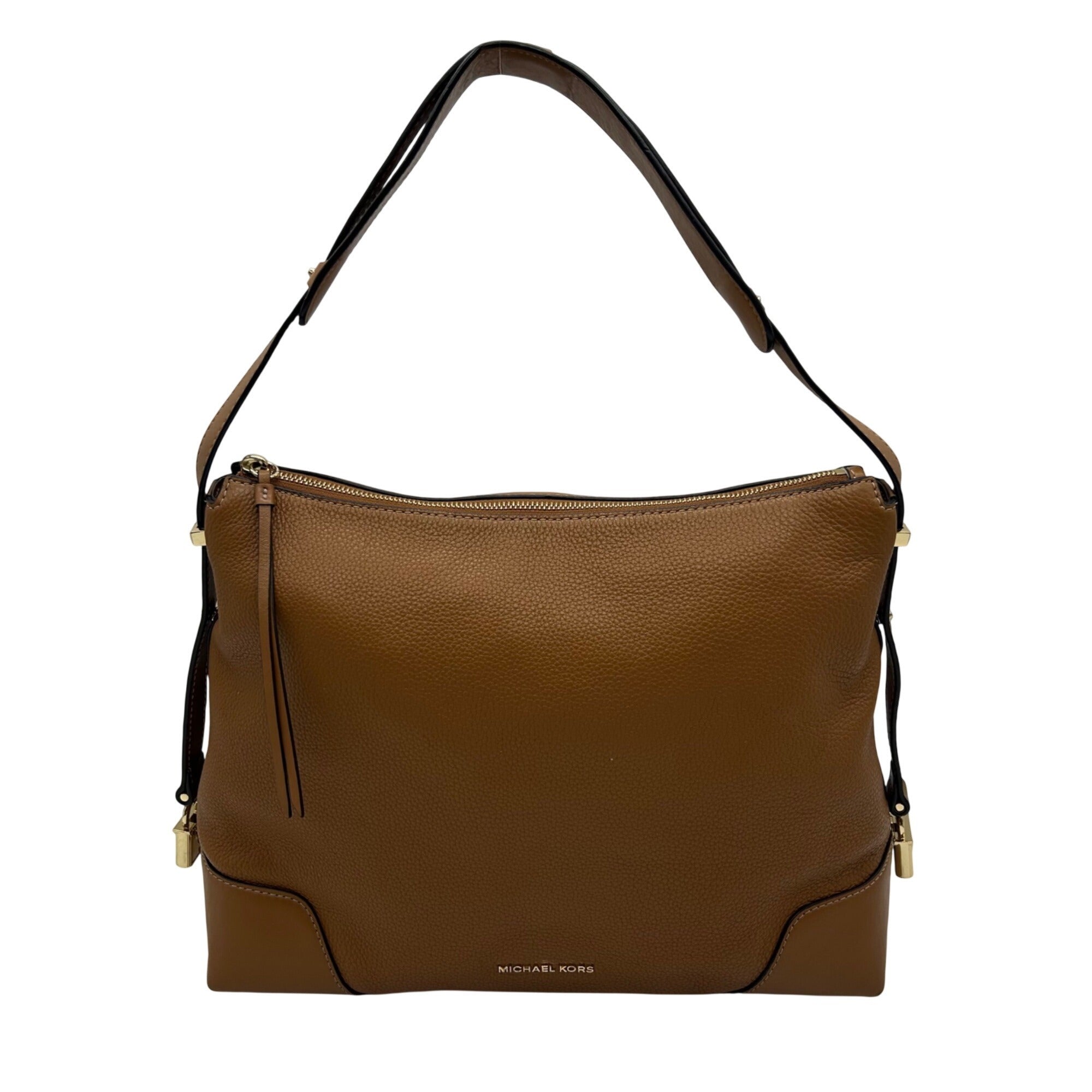 Michael Kors Brown Crosby Leather Hobo Shoulder Bag