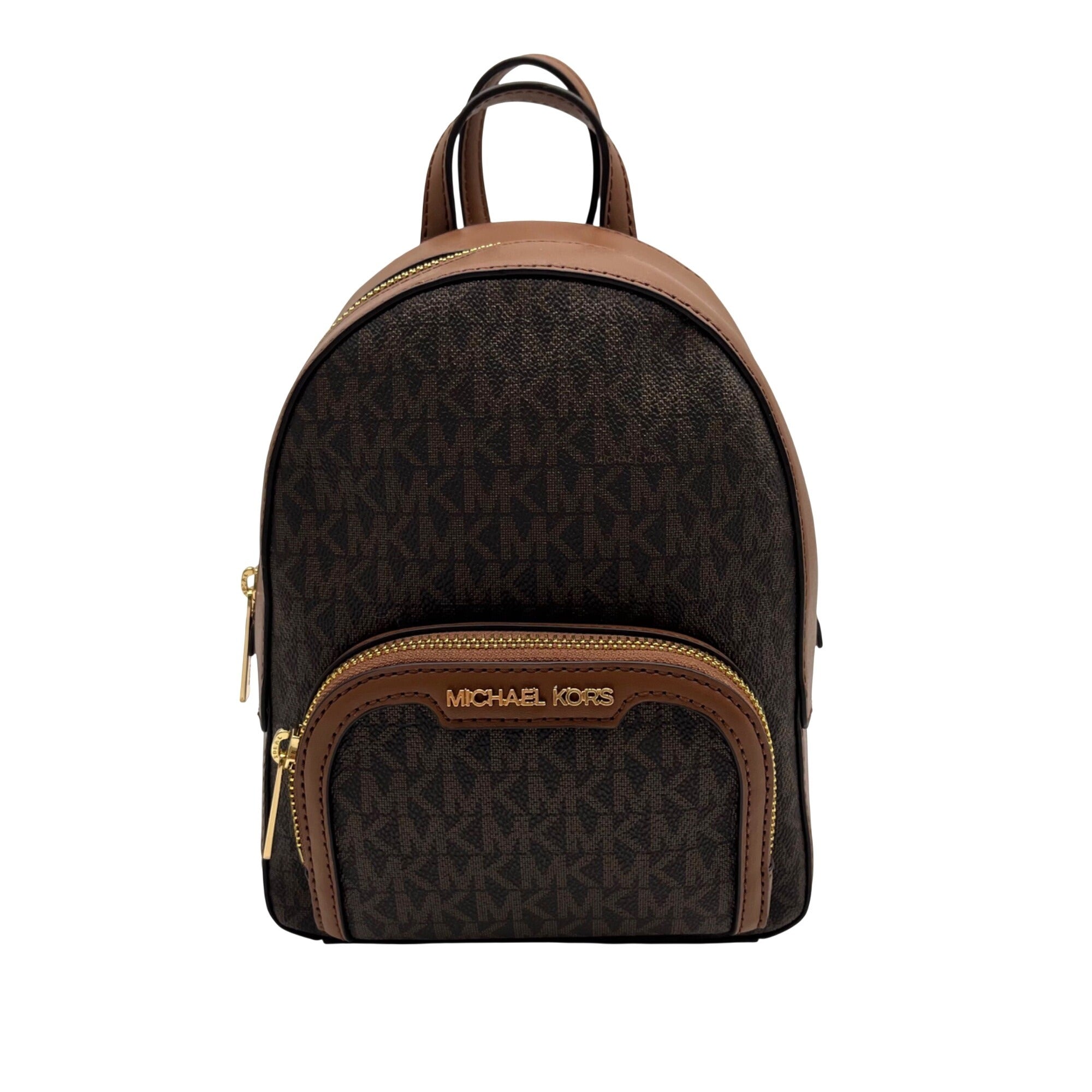 Michael Kors Brown Monogram Print Jaycee Mini Backpack