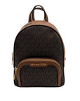 Michael Kors Brown Monogram Print Jaycee Mini Backpack