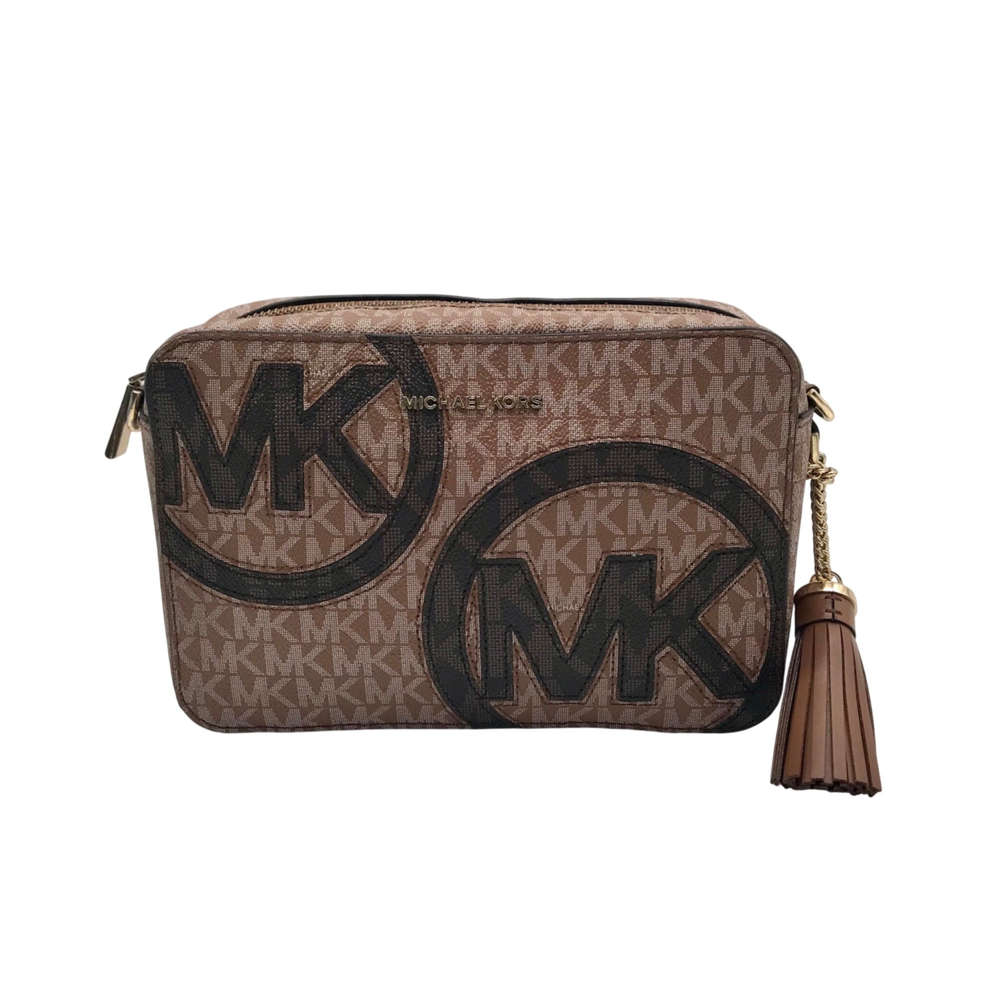 Michael Kors Brown Pebbled Leather Crossbody