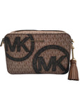 Michael Kors Brown Pebbled Leather Crossbody