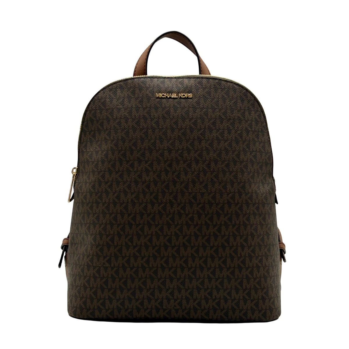 Michael Kors Brown Signature Coated Canvas Backpack