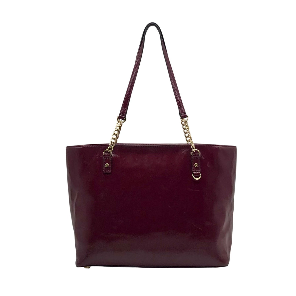 Michael Kors Burgundy Patent Leather Shoulder Bag