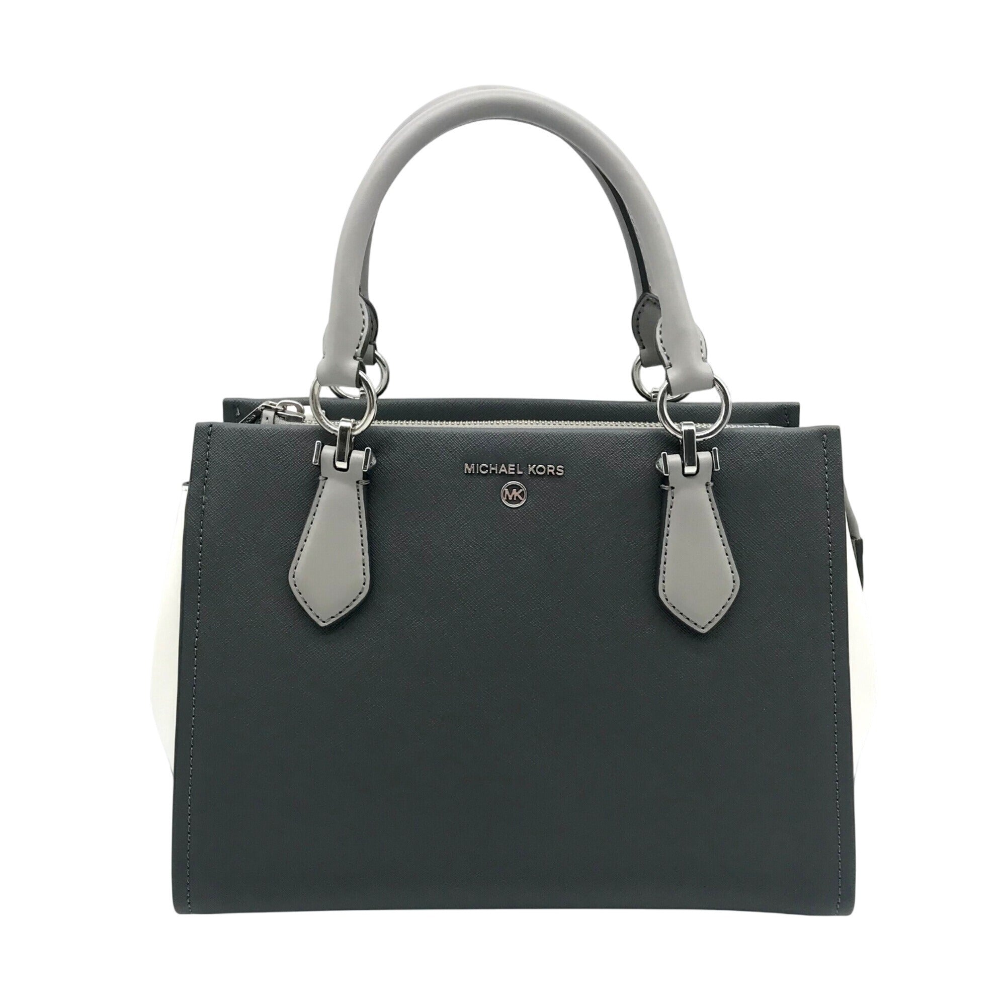 Michael Kors Color-Block Saffiano Leather Marilyn Medium Satchel Bag