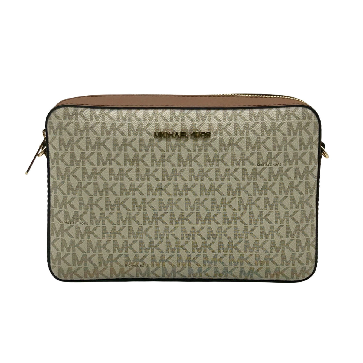 Michael Kors Cream Monogram Coated Canvas Crossbody Bag
