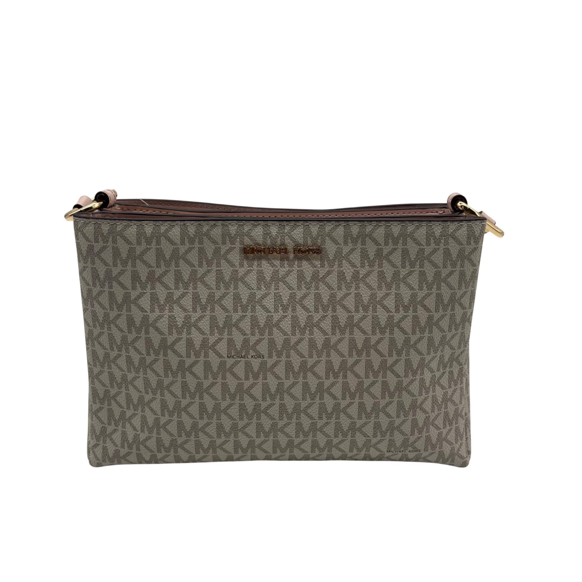 Michael Kors Cream Trisha Triple Compartment Crossbody Bagg