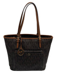 Michael Kors Jet Set Brown Logo-Print Coated Canvas Tote