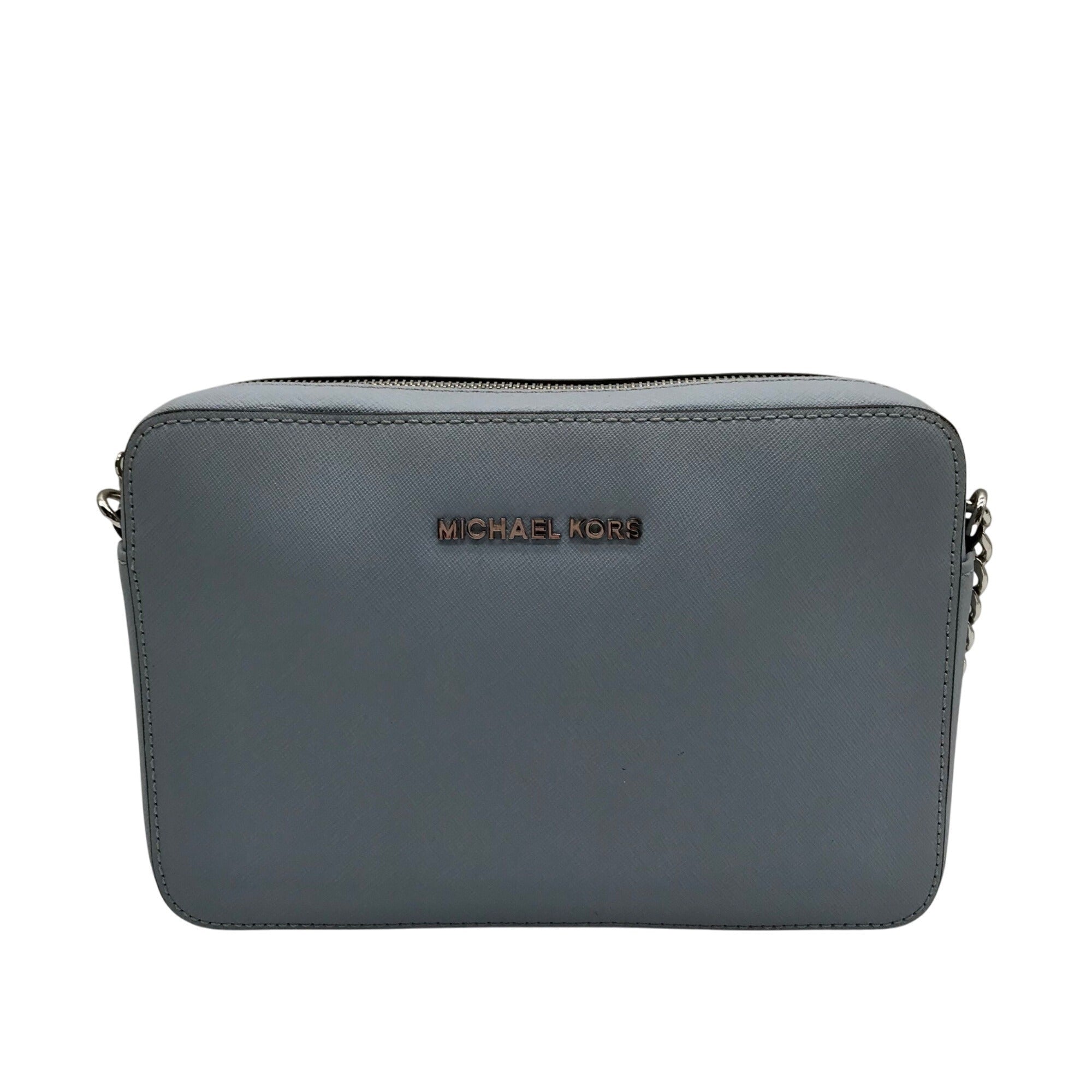 Michael Kors Jet Set Sky Blue East West Saffiano Leather Crossbody