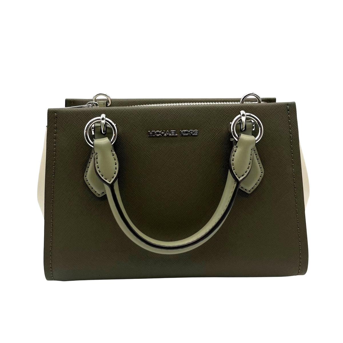 Michael Kors Marilyn Small Color-Block Saffiano Leather Messenger Bag