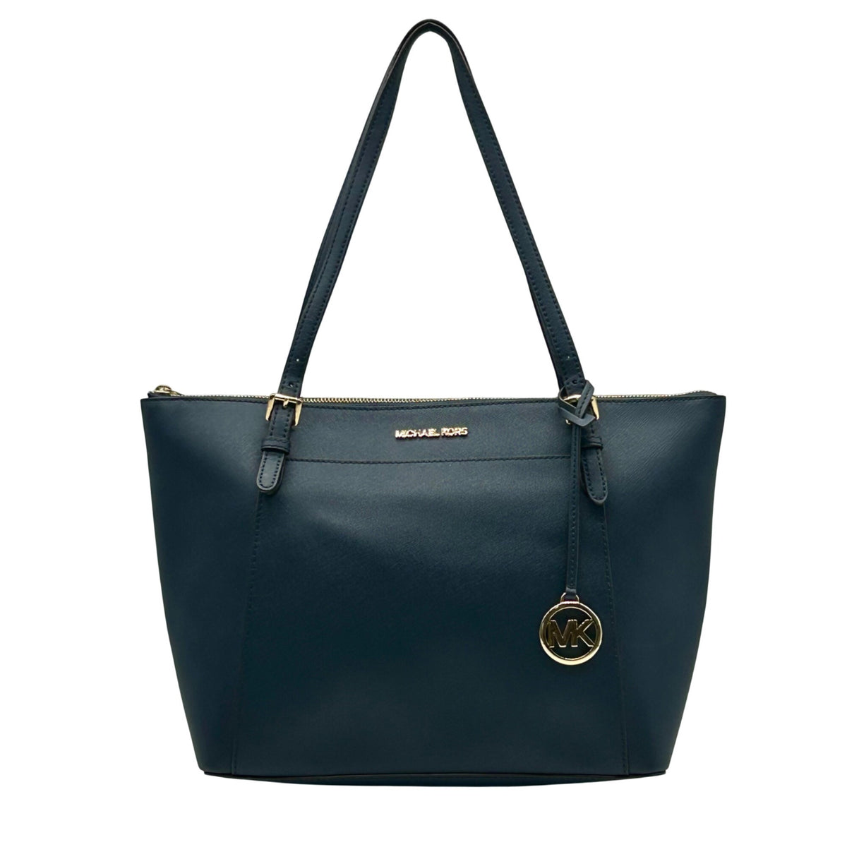 Michael Kors Navy Blue Saffiano Leather Shoulder Bag