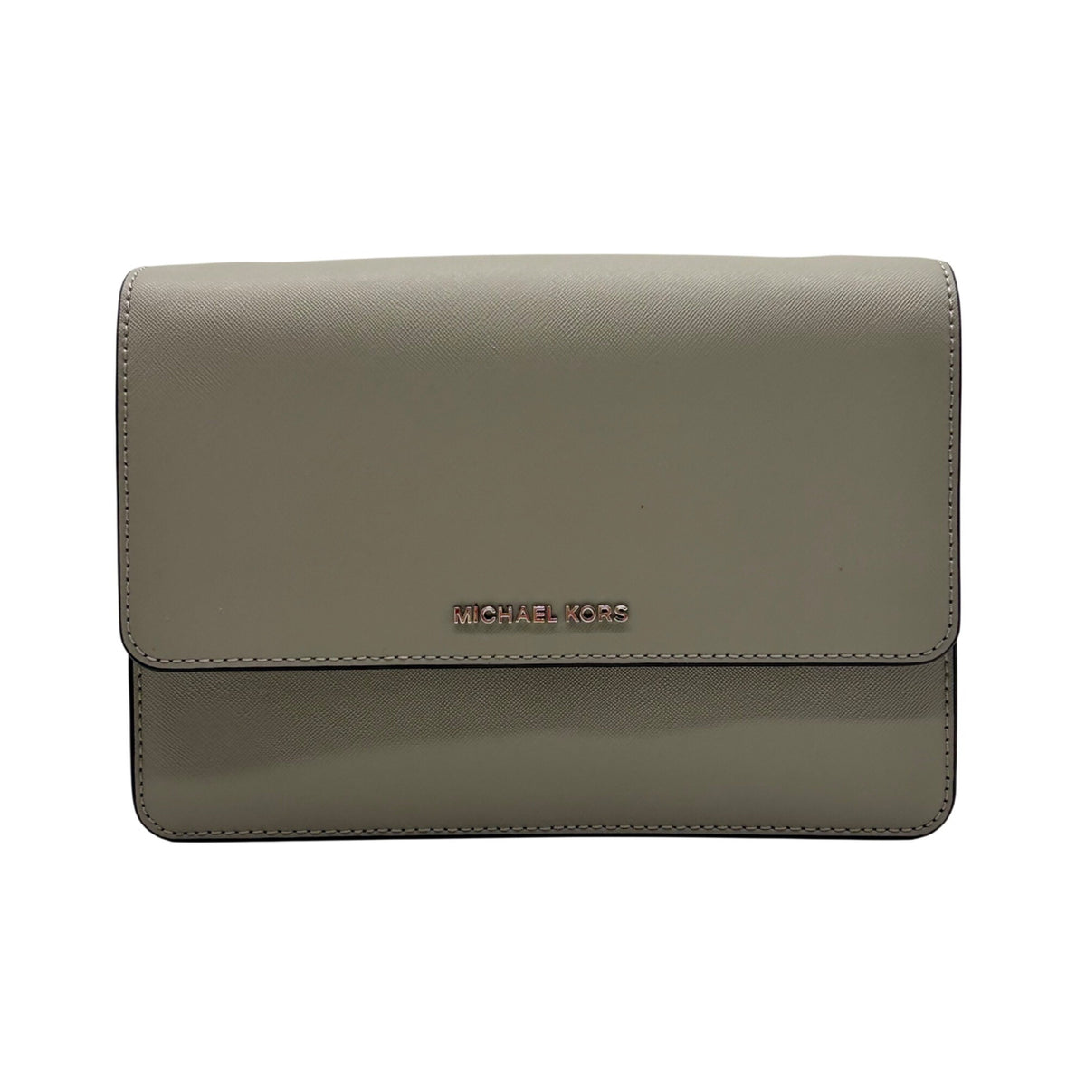 Michael Kors Pearl Grey Saffiano Leather Daniela Crossbody Bag