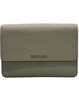 Michael Kors Pearl Grey Saffiano Leather Daniela Crossbody Bag