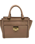 Michael Kors Pink Saffiano Leather Tina TZ Satchel Bag