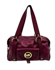 Michael Kors Plum Pebbled Leather Satchel