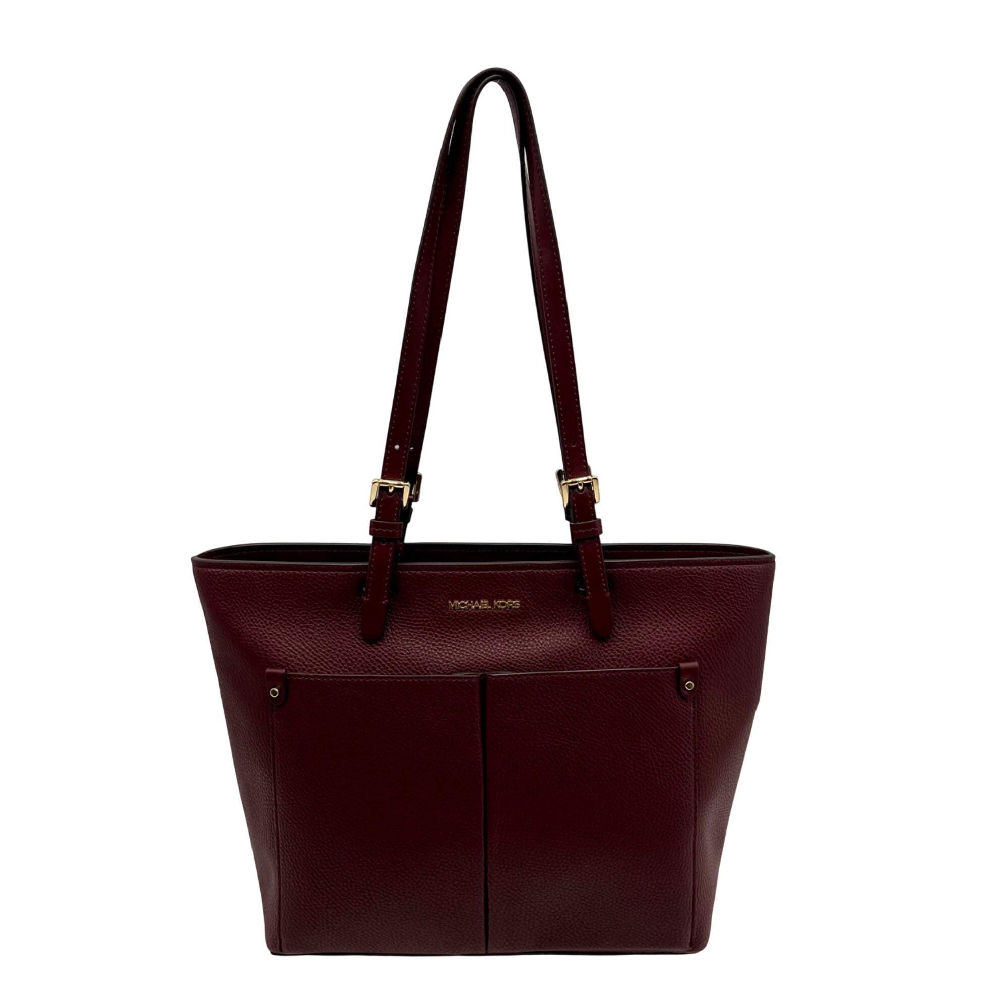 Michael Kors Purple Leather Medium Pocket tote Bag