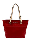 Michael Kors Red Pebbled Leather Tote Bag 