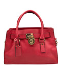Michael Kors Red Saffiano Leather Hamilton Convertible Satchel 