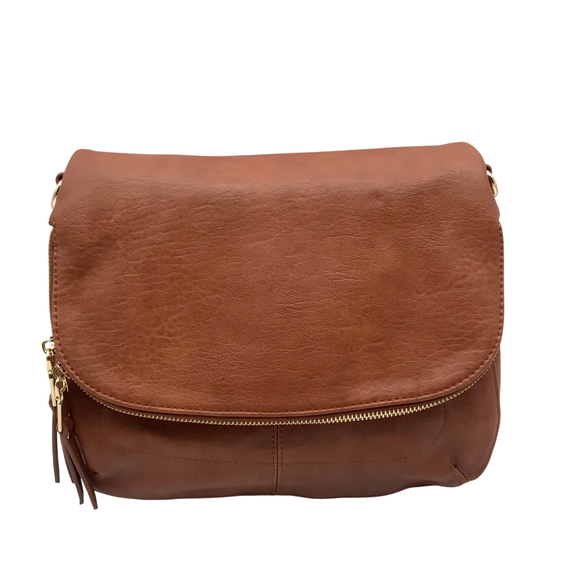 Miztique Brown Leather Hobo Crossbody Purse