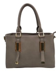 Miztique Gray Pebbled Satchel Bag