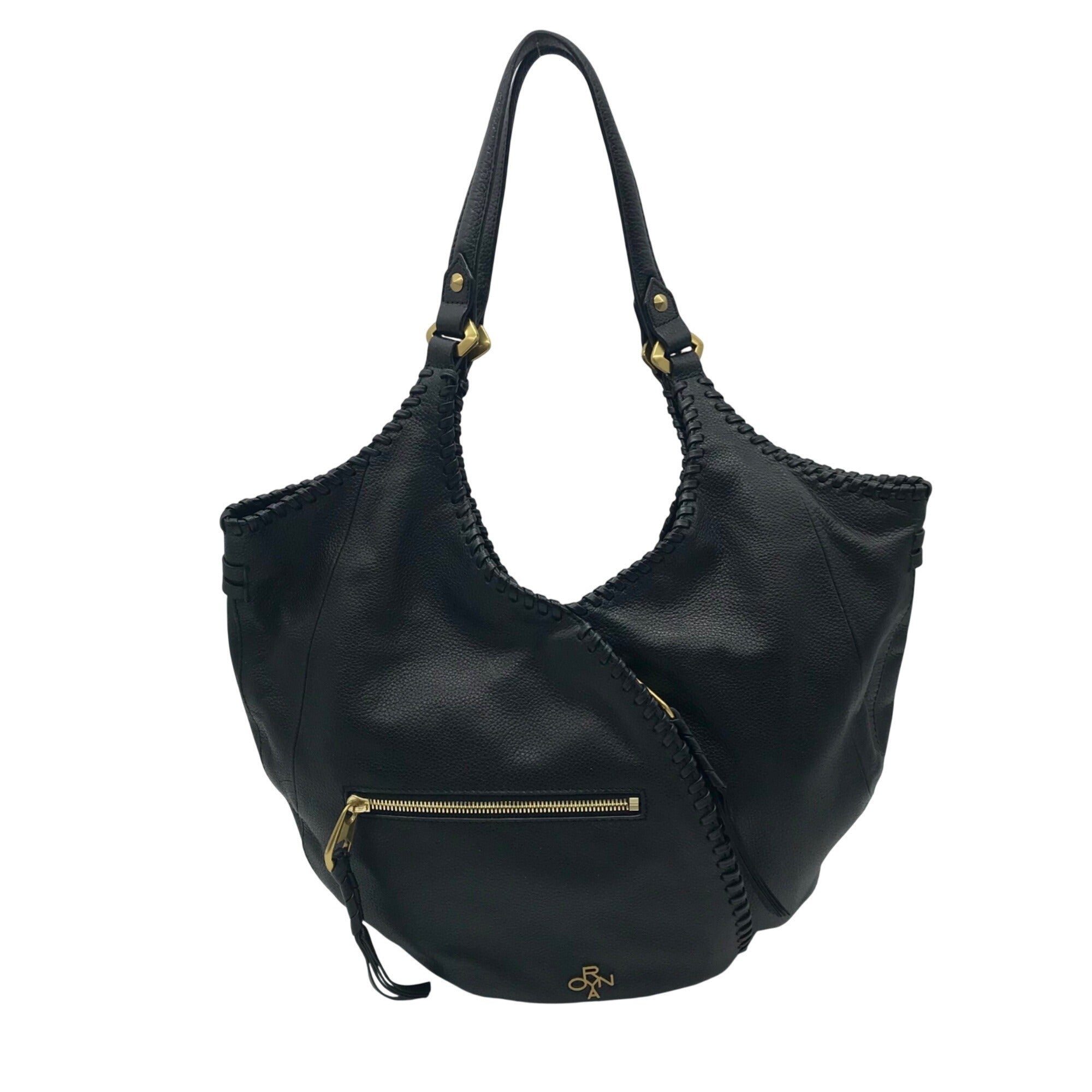 OrYany Black Leather Hobo Bag