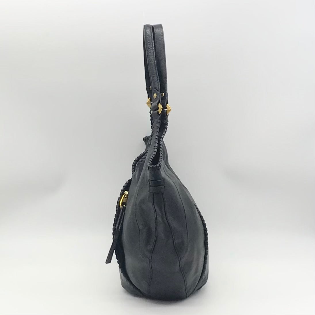 OrYany Black Leather Hobo Bag