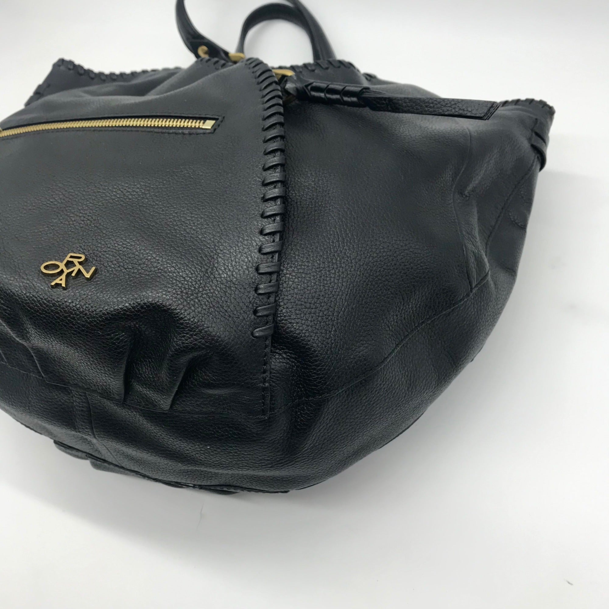 OrYany Black Leather Hobo Bag
