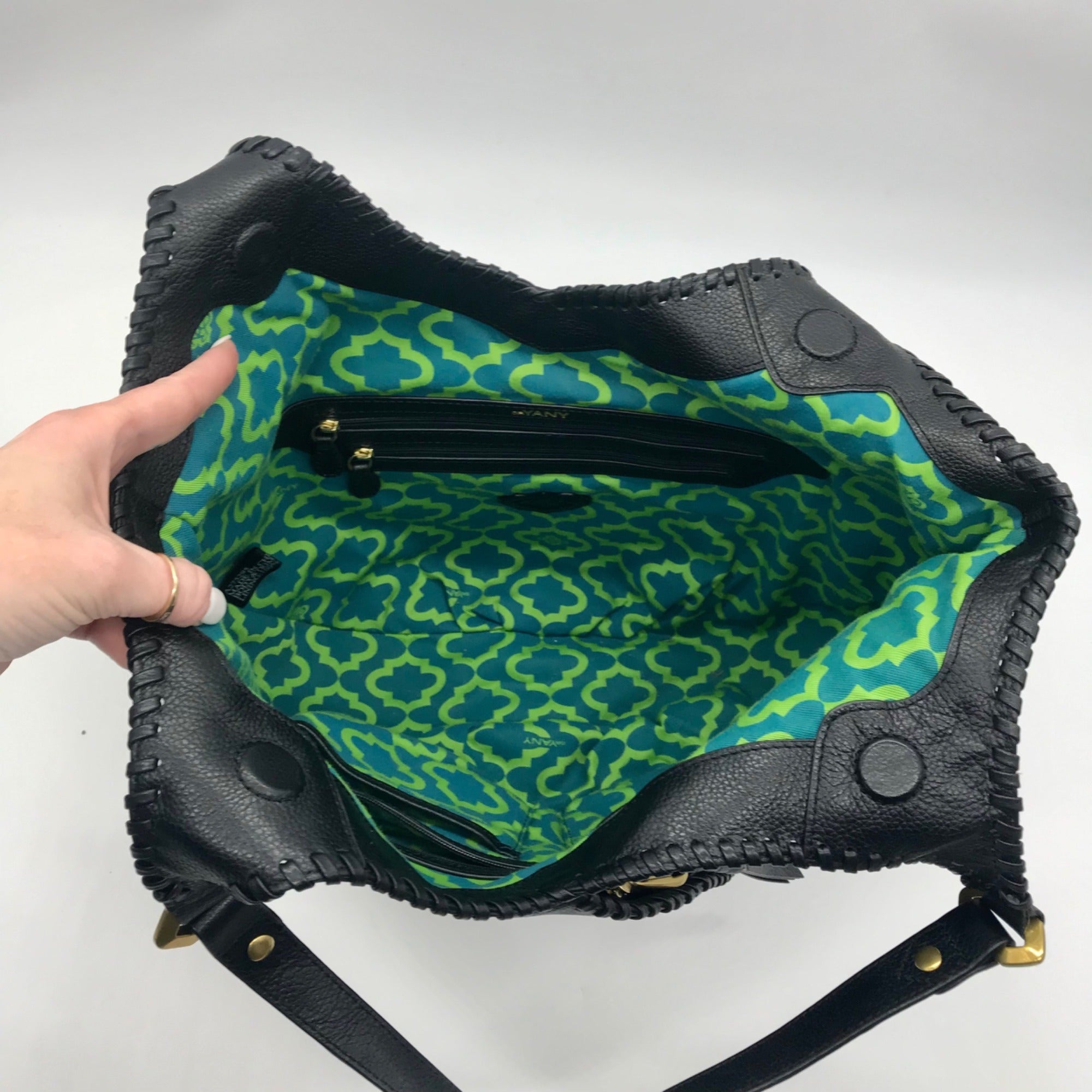 OrYany Black Leather Hobo Bag