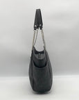 Michael Kors Black Monogram Coated Canvas Jet Set Chain Tote Bag