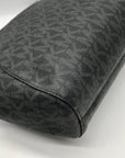 Michael Kors Black Monogram Coated Canvas Jet Set Chain Tote Bag