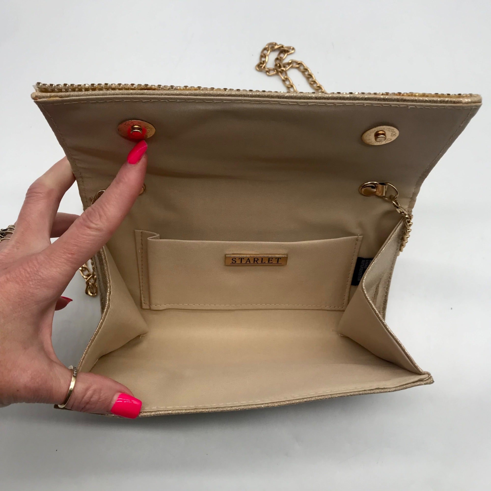 Starlet Gold Dazzling Clutch Bag
