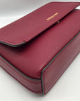 Michael Kors Mulberry Leather Small Nessa Messenger Crossbody Bag