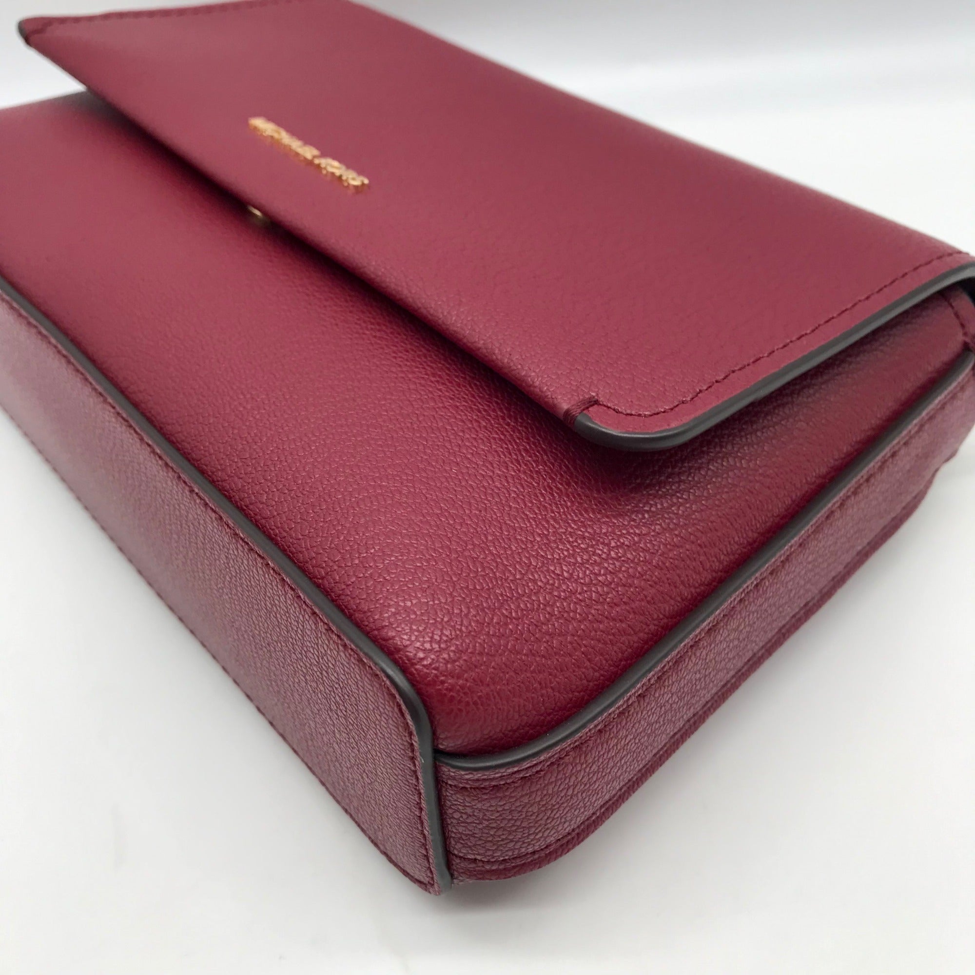 Michael Kors Mulberry Leather Small Nessa Messenger Crossbody Bag