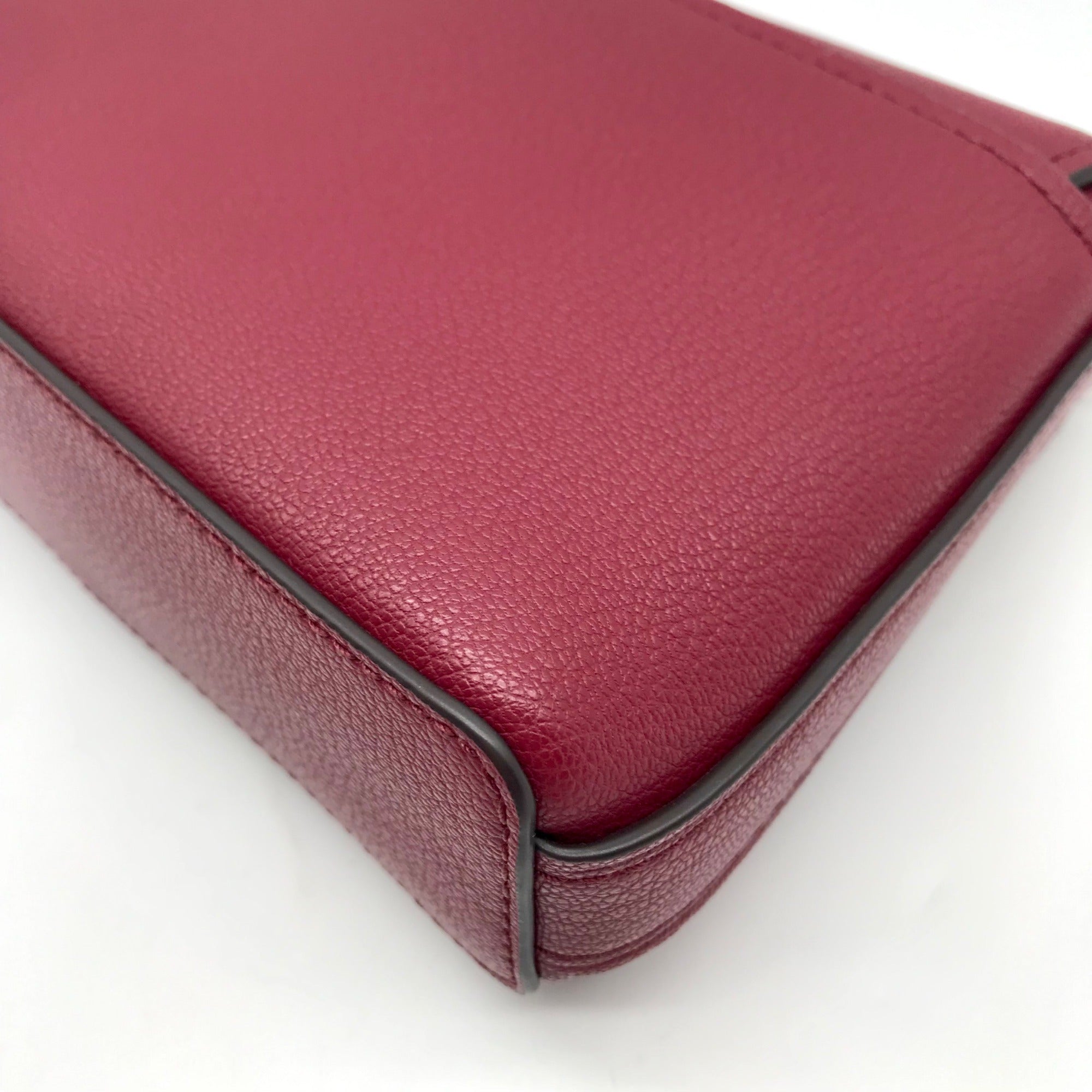 Michael Kors Mulberry Leather Small Nessa Messenger Crossbody Bag