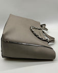 Michael Kors Grey Saffaino Leather Harper Chain Tote Bag