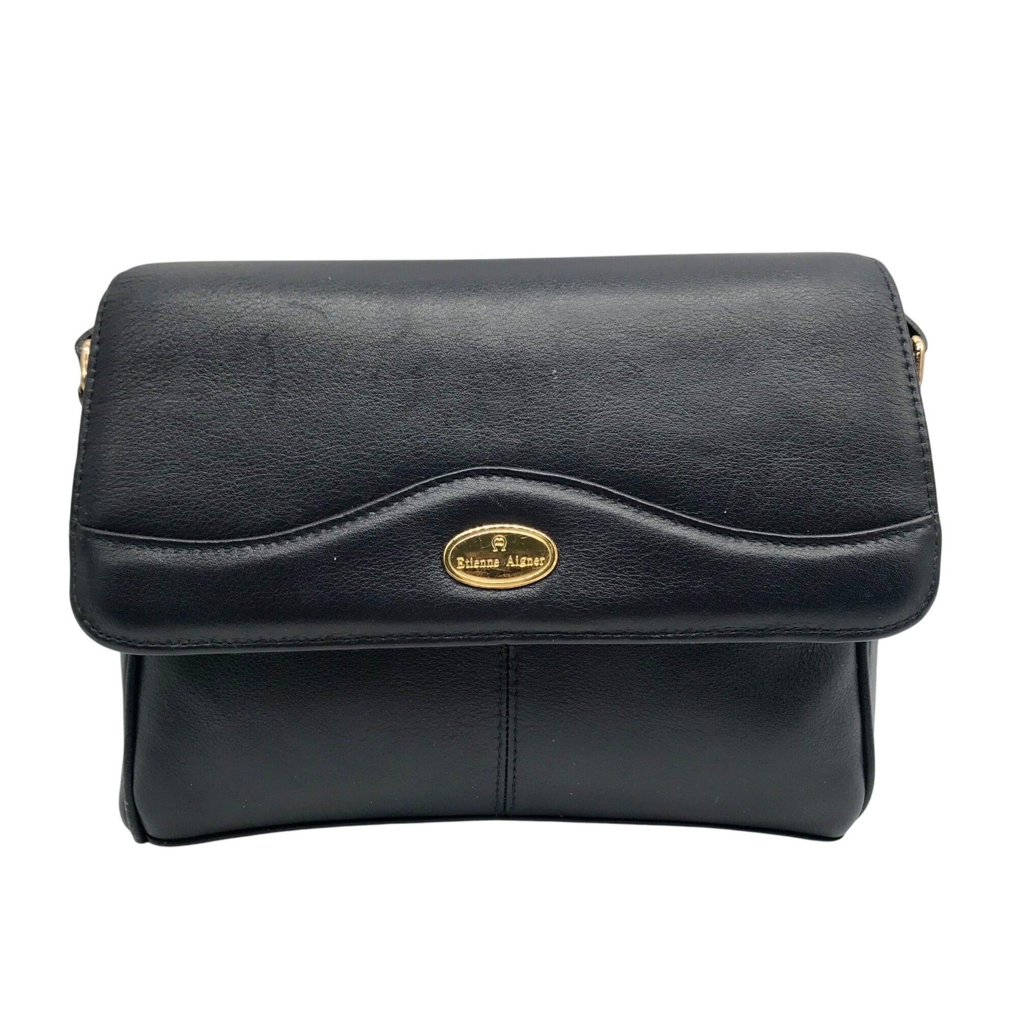 Etienne Aigner Black Leather Crossbody 