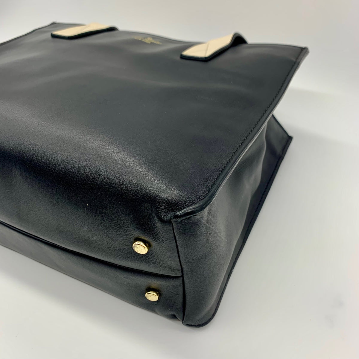 Kate Spade Black And Tan Leather Tote Bag