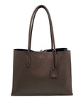 Kate Spade Taupe Pebbled Leather Zip Top Eva Tote Bag