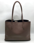 Kate Spade Taupe Pebbled Leather Zip Top Eva Tote Bag