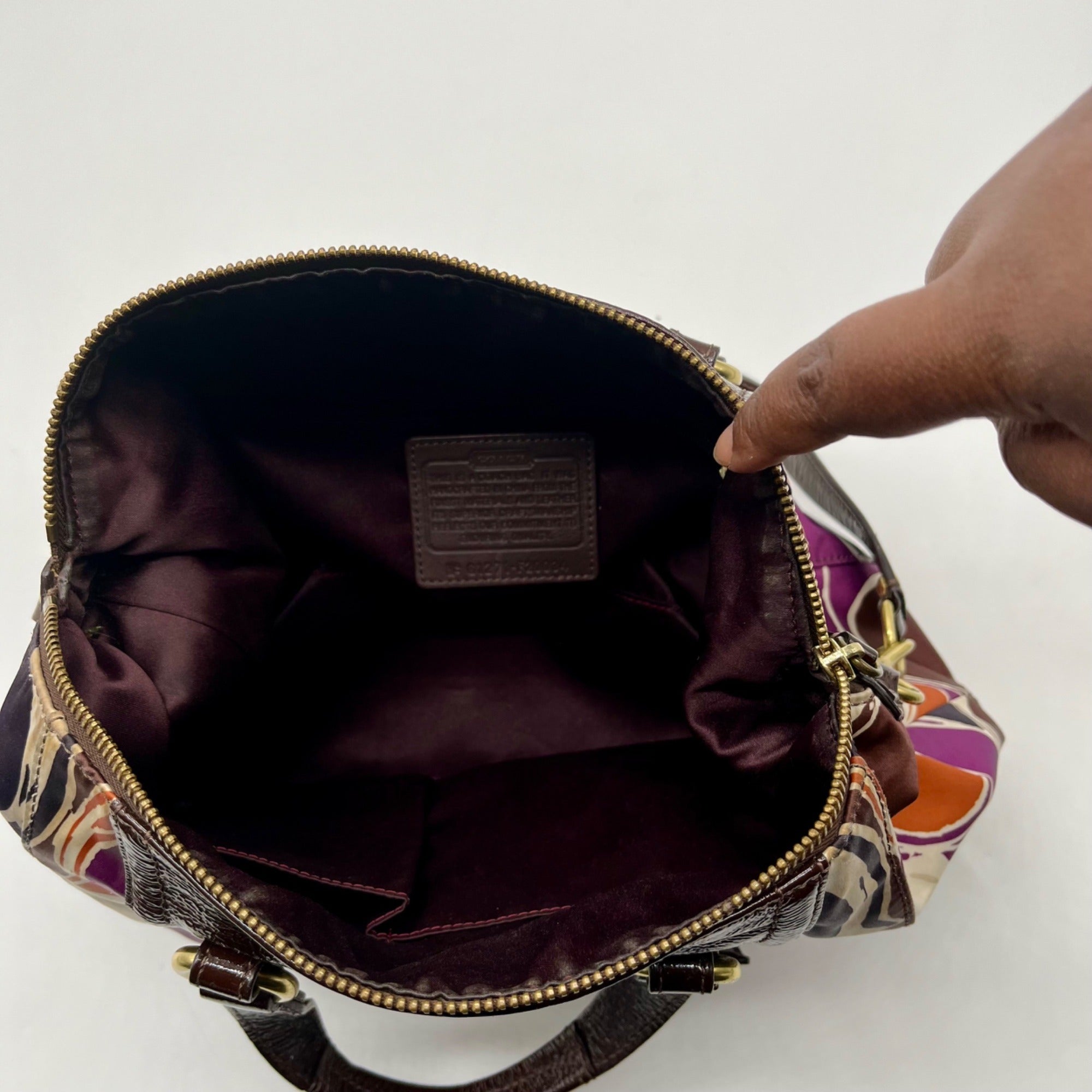 Coach Ashley Satchel Bag Brown F20034
