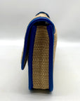 Cole Haan Bedford Khaki & Empire Blue Woven Izzie Clutch