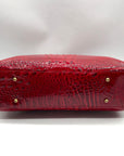 Brahmin Regal Red Mebourne Croc Embossed Asher Tote
