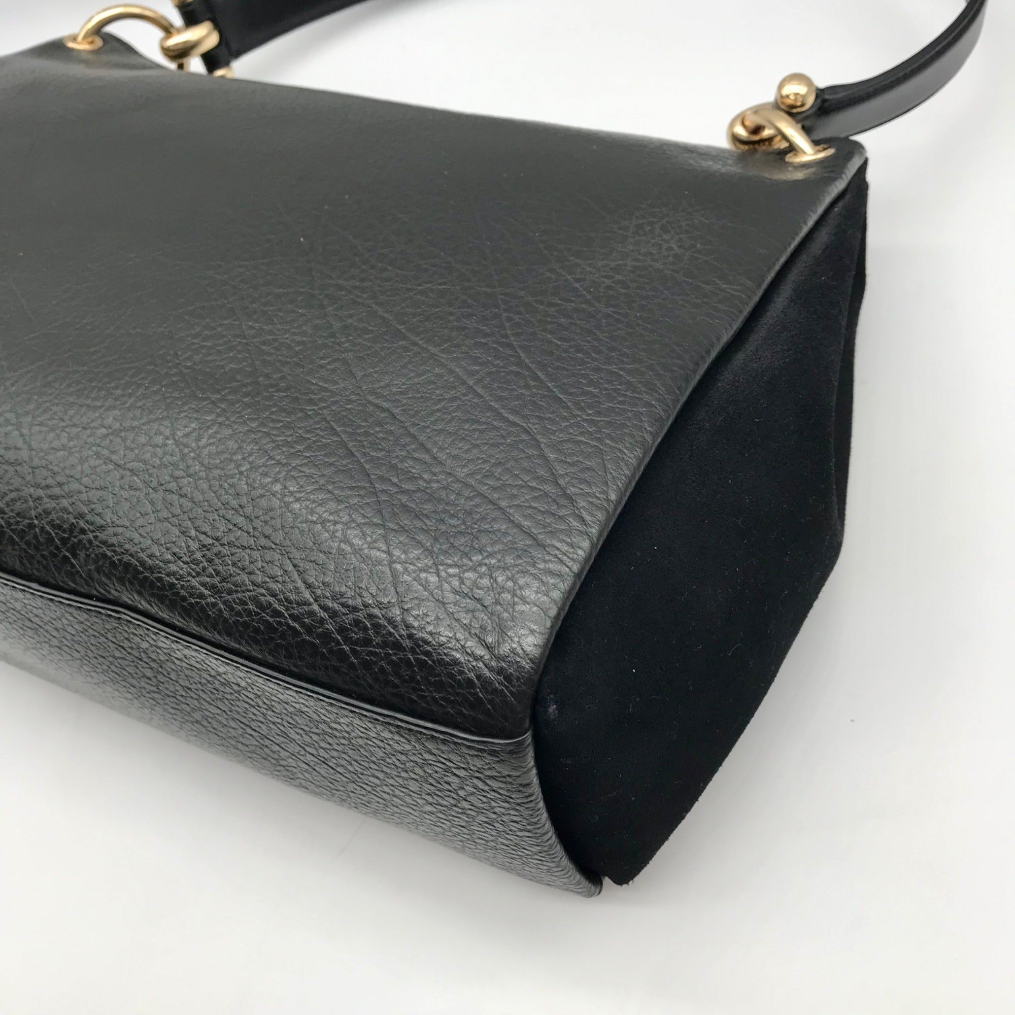 Coach Black Pebbled Leather Mia Shoulder Bag F76921